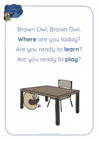 Vorschau - Mal- und Bastelvorlagen - Brown Owl - 4 Simple Classroom Rhymes - Seite 2