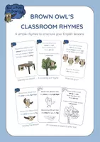 Vorschau - Mal- und Bastelvorlagen - Brown Owl - 4 Simple Classroom Rhymes - Deckblatt