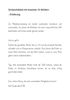 Vorschau - Arbeitsblätter - Schleichdiktat Vorlage für 10 Wörter Klassen 1 und 2 - Seite 1
