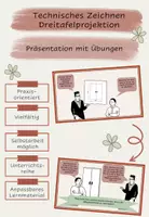 Vorschau - Unterrichtsreihen - Dreitafelprojektion Technisches Zeichnen: Präsentation und Übungen Ansichten - Deckblatt