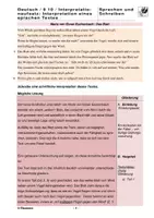 Vorschau - Arbeitsblätter - Ebner-Eschenbach: Das Blatt (Interpretationsaufsatz) - Deckblatt