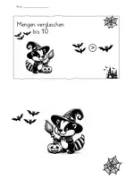 Vorschau - Arbeitsblätter - Mengen vergleichen bis 10 - Halloween - Seite 1