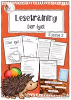 Vorschau - Arbeitsblätter - Lesetraining/Leseförderung - Der Igel (Klasse 2) - Deckblatt