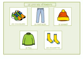 Aperçu - Jeux - loto des vêtements - Page de couverture