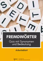 Vorschau - Arbeitsblätter - Fremdwörter - Rätsel - Deckblatt