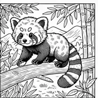 Vorschau - Mal- und Bastelvorlagen - Roter Panda Ausmalbilder (50 Malvorlagen) inkl. Stundenentwurf (PDF) - Seite 3