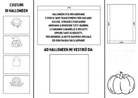 anteprima - Altro tipo di materiale - Lapbook Halloween da stampare per la classe prima e seconda - Pagina 1