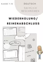 Vorschau - Arbeitsblätter - Arbeitsblatt: Wiederholung/Vorwissen sachlich Beschreiben - Deckblatt