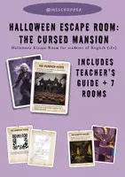 Vorschau - Spiele - Printable Halloween Escape Room The Cursed Mansion - Reusable - Deckblatt