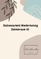 Vorschau - Stationenlernen - Stationsarbeit zur Wiederholung der Zahlen im Zahlenraum 10 - Deckblatt
