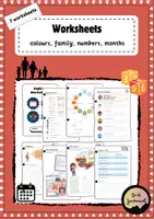 Vorschau - Arbeitsblätter - English-Worksheets: Family, Months, Colours, Numbers - Deckblatt