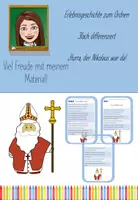 Vorschau - Arbeitsblätter - Erlebnisgeschichte ordnen "Hurra, der Nikolaus war da!" - 3fach differenziert - Deckblatt