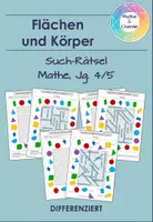 Vorschau - Arbeitsblätter - Flächen und Körper - Such-Rätsel - Deckblatt