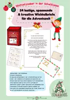 Vorschau - Arbeitsblätter - 24 Wichtelbriefe: Wichtelzauber in der Adventszeit 🎄 🧚♂️ - Deckblatt