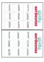 Vista previa - Tarjetas / Manipulativos - BINGO DE ANTÓNIMOS PARA PRIMARIA - página 3