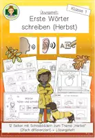 Vorschau - Arbeitsblätter - Lautgetreue Wörter schreiben: Herbst (Anfangsunterricht Deutsch Grundschule Klasse 1) - Deckblatt