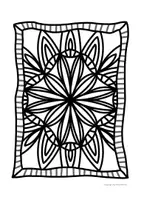 Vorschau - Mal- und Bastelvorlagen - Mandala Teppich im Rahmen, differenziert - Seite 2