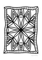 Vorschau - Mal- und Bastelvorlagen - Mandala Teppich im Rahmen, differenziert - Seite 3