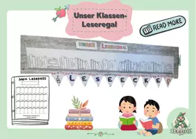 Vorschau - Mal- und Bastelvorlagen - Unser Leseregal: Lesemotivation für die ganze Klasse - Deckblatt