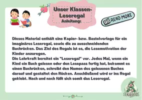 Vorschau - Mal- und Bastelvorlagen - Unser Leseregal: Lesemotivation für die ganze Klasse - Seite 1