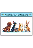 Vorschau - Arbeitsblätter - Abschreibkartei - Haustiere | Abschreibübungen | Deutsch 1. Klasse - Seite 1