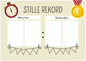 Vorschau - Bildkarten - Stille Rekord Schild Tafelbild - Deckblatt