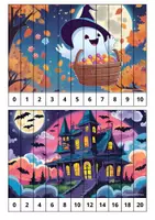 anteprima - Giochi - Puzzle di Halloween per ripassare le tabelline - Pagina 1