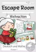 Vorschau - Arbeitsblätter - Escape Room - Weihnachten | Klasse 1 - Deckblatt