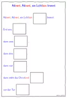 Vorschau - Mal- und Bastelvorlagen - Advent Advent ein Lichtlein brennt Arbeitsblätter - Seite 2