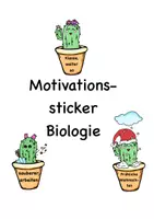 Vorschau - selbst erstellte Cliparts/Grafiken - Vorlage - Motivationssticker Biologie - Deckblatt