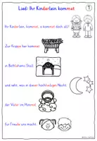 Vorschau - Arbeitsblätter - Weihnachten Liederarbeitung - Weihnachtslied Ihr Kinderlein kommet - Arbeitsblätter - Seite 1