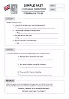 Vorschau - Arbeitsblätter - Simple Past: Formen von to be mit Wortfeld Holiday Activities - Seite 2