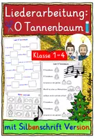 Vorschau - Mal- und Bastelvorlagen - Liederarbeitung O Tannenbaum Weihnachtslied - Arbeitsblätter - Deckblatt
