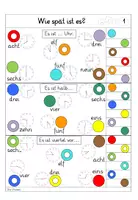 Vorschau - Spiele - Übungskarten zum Thema "Die Uhrzeit"- volle, halbe und Viertelstunden (DaZ/ DaF) - Seite 2