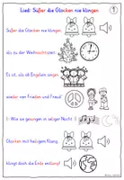 Vorschau - Arbeitsblätter - Liederarbeitung Weihnachtslied Süßer die Glocken nie klingen - Arbeitsblätter - Seite 1