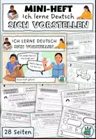 Vorschau - Arbeitsblätter - Mini-Heft - Ich lerne Deutsch - "Sich vorstellen" Selbstlernheft DaZ / DaF / Deutsch #rabattraketenzusalevester25 - Deckblatt