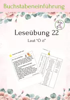 Vorschau - Arbeitsblätter - Leseübung 22 für die 1. Klasse zum Buchstaben "Ö ö" - Deckblatt