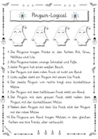 Vorschau - Stationenlernen - Pinguin - Logical | Leserätsel - Deckblatt