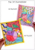 Vorschau - Arbeitsblätter - Obst & Gemüse Kunst - Pop Art Bilder - Gesunde Ernährung - Seite 2
