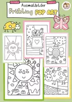 Vorschau - Mal- und Bastelvorlagen - Ausmalbilder Frühling, Pop Art Frühling - Deckblatt