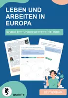 Vorschau - Arbeitsblätter - Leben und Arbeiten in Europa - Deckblatt