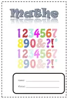 Vorschau - Mal- und Bastelvorlagen - Mathe Deckblatt für Schnellhefter/Heftumschlag - Deckblatt