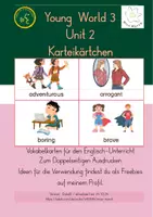 Vorschau - Spiele - Bildkarten Vocabulary passend zu Young World 3 Unit 2 - Deckblatt