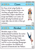 Vorschau - Arbeitsblätter - Abschreibkartei - Zirkus | Abschreibübungen | Deutsch 1. Klasse - Seite 2