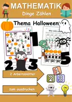 Vorschau - Arbeitsblätter - Halloween Zählen/Mathematik - Klasse 1 und 2 - Deckblatt