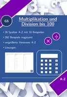 Vorschau - Arbeitsblätter - Multiplikation und Division bis 100 | Mathematik | Grundschule | 26 Spalten - Seite 1