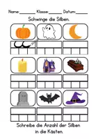 Vorschau - Arbeitsblätter - Halloween Silben/Wortschatz DaZ/DaF, deutsch - Seite 2