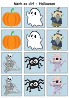 Vorschau - Arbeitsblätter - Merk es dir Halloween (Bild-Bild) - DaZ/DaF, Deutsch (Klasse 1 bis 4) - Seite 1