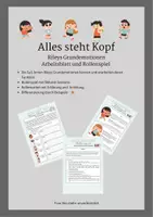 Vorschau - Arbeitsblätter - Alles steht Kopf- Die Grundemotionen Arbeitsblatt und Rollenspiel - Deckblatt