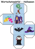 Vorschau - Arbeitsblätter - Bilderwürfel Halloween - DaZ/DaF, Deutsch (Spiel) - Seite 2